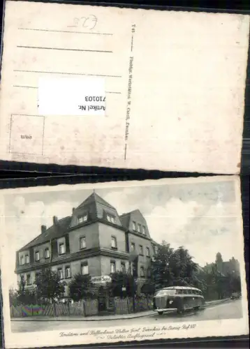 710103 Zwenkau bei Leipzig Kaffeehaus Konditorei Walter Spörl Bus Autobus