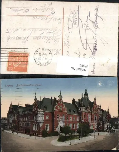 67580,Leipzig Buchhändler Börse Strassenansicht 1922