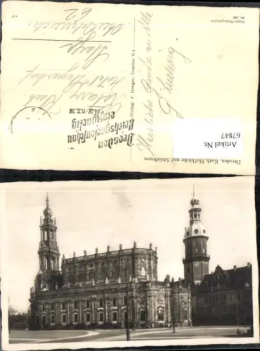 67847,Dresden Kath Hofkirche u Schloßturm
