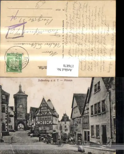 176878,Rothenburg a. d. T. Plönletn Ortsansicht Turm