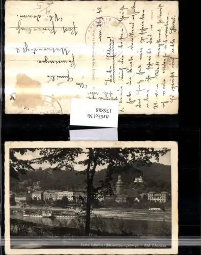 176888,Sächsische Schweiz Elbsandsteingebirge Bad Schandau Teilansicht Schiff