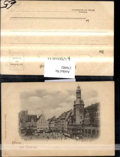 176902,Gruß aus Leipzig Ortsansicht Marktplatz