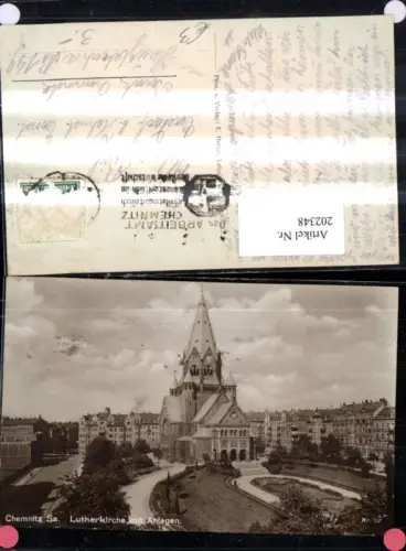 202348,Chemnitz Sa. Lutherkirche Kirche m. Anlagen