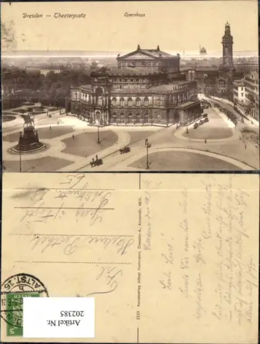 202385,Dresden Theaterplatz Opernhaus