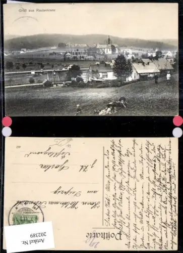 202389,Rautenkranz Morgenröthe Rautenkranz Muldenhammer Ansicht m. Kinder i. Vordergrund