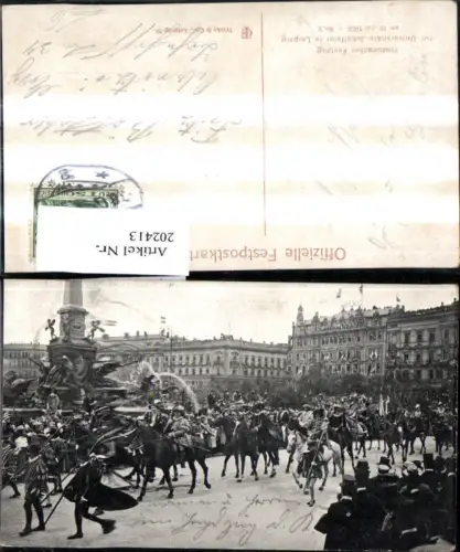 202413,Leizig Historischer Festzug z. Universitäts Jubelfeier 1909 Pferde Studenten