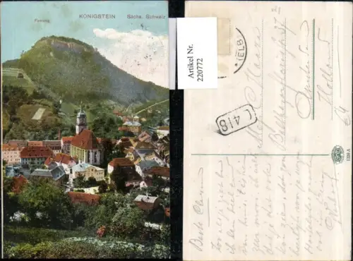 220772,Königstein Sächsische Schweiz Totale m. Festung