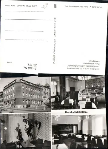 271128,Netzschkau HO-Gaststätte u. Hotel Ratskeller Mehrbildkarte