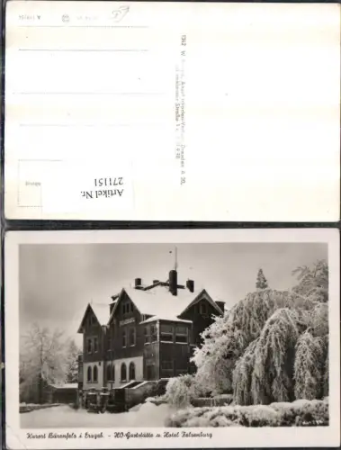 271151,Bärenfels im Erzgebirge HO-Gaststätte u. Hotel Felsenburg Winterbild