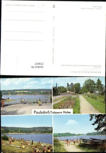 274937,Paulsdorf Talsperre Malter Stausee HO-Gaststätte Seeblick Strandbad Badestelle Mehrbildkarte