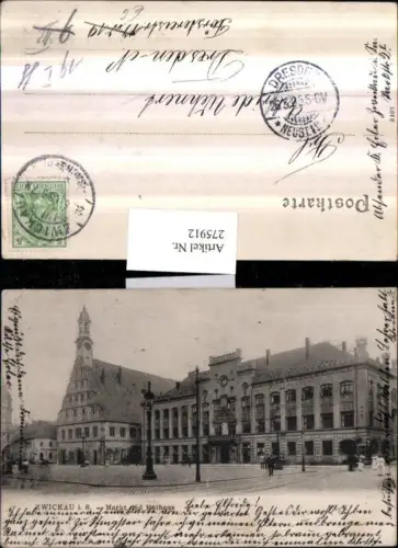 275912,Zwickau Markt u. Rathaus