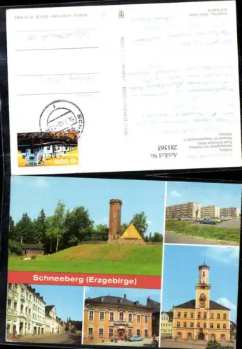 281565,Schneeberg im Erzgebirge Keilberg Neubaugebiet Museum Rathaus Straßenansicht Mehrbildkarte