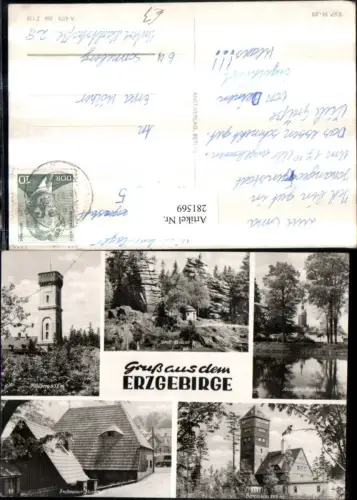 281569,Erzgebirge Pöhlberg Turm Greifensteine Annaberg-Buchholz Bärenstein Frohnauer Hammer Mehrbildkarte