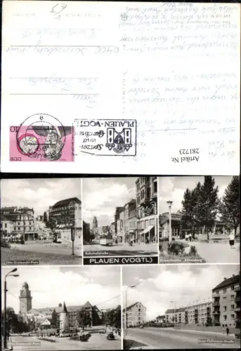281723,Plauen im Vogtland Bahnhofstraße Einkaufsstätte Otto-Grotewohl-Platz Mehrbildkarte pub VEB