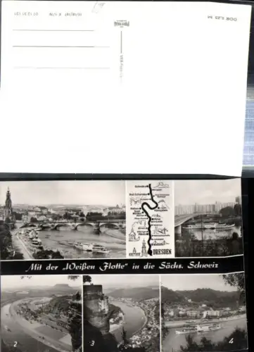 308247,Sächsische Schweiz Dresden Teilansicht Brücke Königstein Bad Schandau Mehrbildkarte