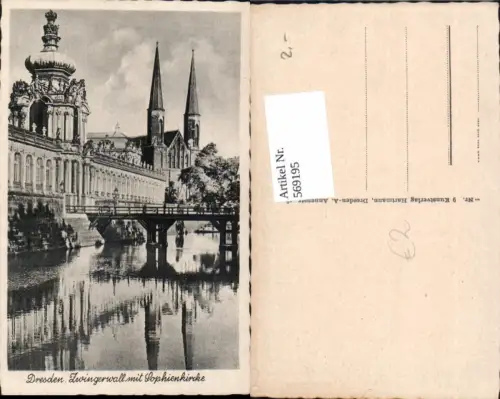 569195,Dresden Zwingerwall m. Sophienkirche