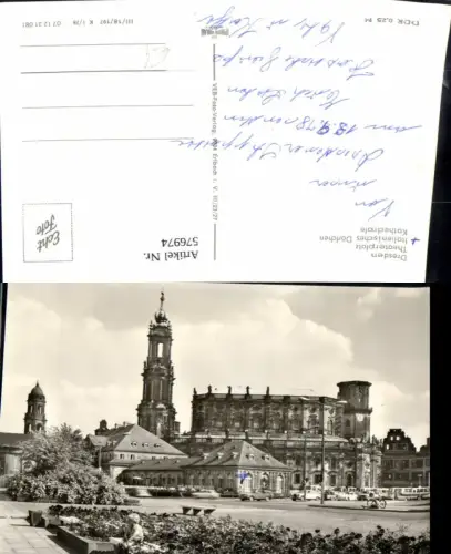 576974,Foto Ak Dresden Theaterplatz Kathedrale