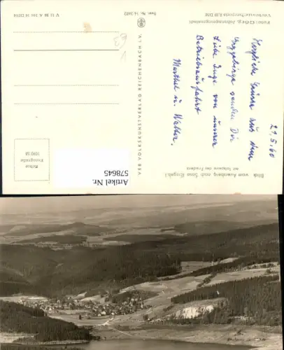 578645,Foto Ak Eibenstock Blick v. Auersberg n. Sosa Talsperre d. Friedens pub VEB 14euro3482