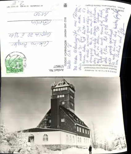 578827,Foto Ak Bärenstein HO-Gaststätte Berghotel Bärenstein
