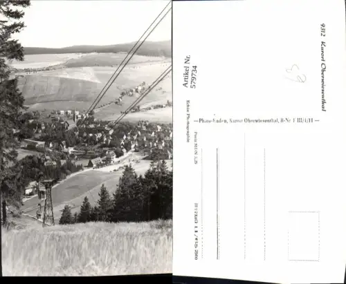 579734,Foto Ak Oberwiesenthal Seilbahn Gondel