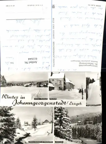 611644,Mehrbild Ak Johanngeorgenstadt Schwarzenberg Steinbach Neustadt Winteransicht