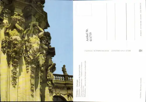 611719,Dresden Zwinger Wallpavillon Hermen a. d. Zwingerhofseite