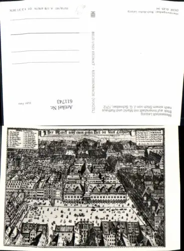 611743,Foto Ak n. Stich J.G. Schreiber Leipzig m. Markt u. Rathaus