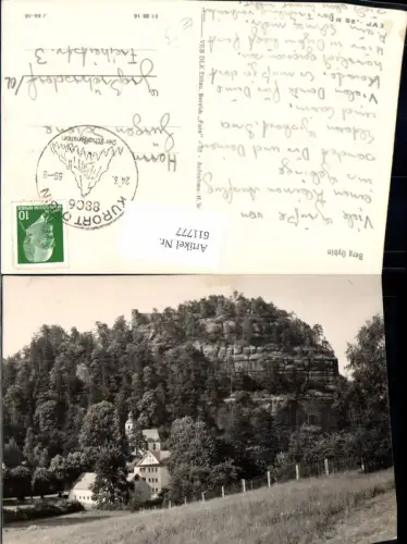 611777,Foto Ak Berg Oybin Burg Kirche