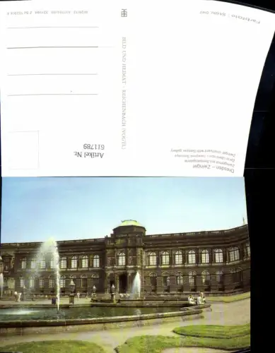 611789,Dresden Zwinger Zwingerhof u. Sempergalerie Springbrunnen Brunnen