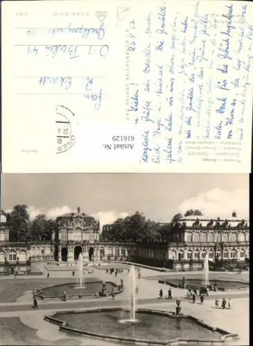 616129,Foto Ak Dresden Zwinger Springbrunnen Brunnen