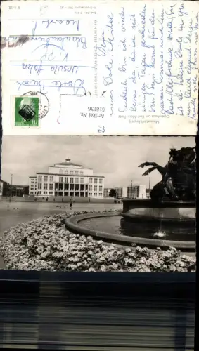 616136,Foto Ak Leipzig Opernhaus a. Karl-Marx-Platz Oper Brunnen