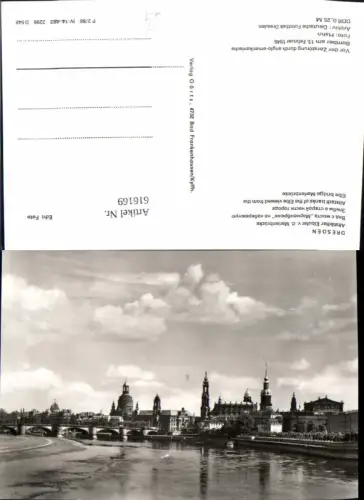 616169,Foto Ak Dresden Altstadt Elbufer v. d. Marienbrücke