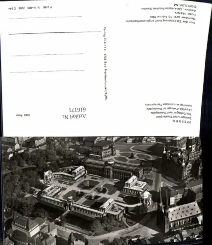 616171,Foto Ak Dresden Zwinger u. Theaterplatz