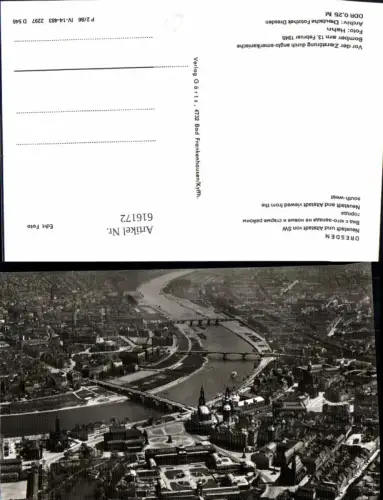 616172,Foto Ak Dresden Neustadt u. Altstadt v. Südwest