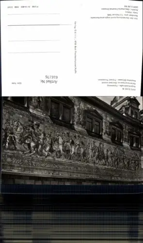 616176,Foto Ak Dresden Augustusstraße Fürstenzug Detailansicht