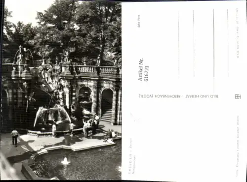 616721,Foto Ak Dresden Zwinger Nymphenbad Brunnen Springbrunnen