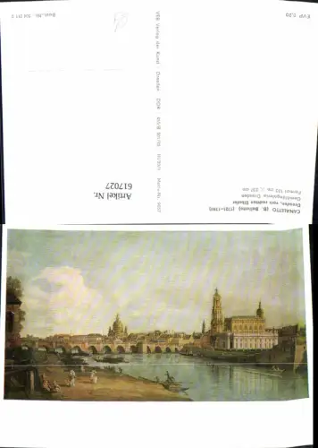 617027,Künstler Ak B. Bellotto Canaletto Dresden Rechtes Elbufer