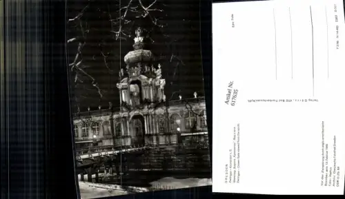 617635,Foto Ak Dresden Zwinger Kronentor b. Nacht