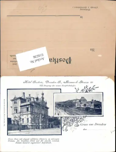 618236,tolle seltene AK Dresden Altstadt Niedersedlitz Hotel Austria Bismarck Straße