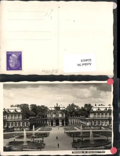 654419,Foto Ak Dresden Im Zwingerhof Springbrunnen Zwinger