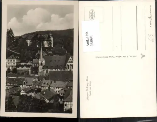 365090,Stolberg im Harz Teilansicht Schloss u. Kirche
