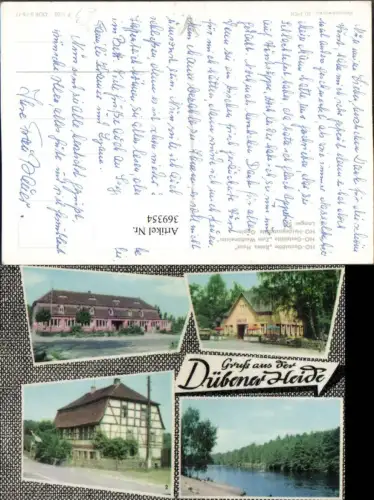 369354,Dübener Heide Gaststätte Rotes Haus Wachtmeister u. Oppin See Mehrbildkarte