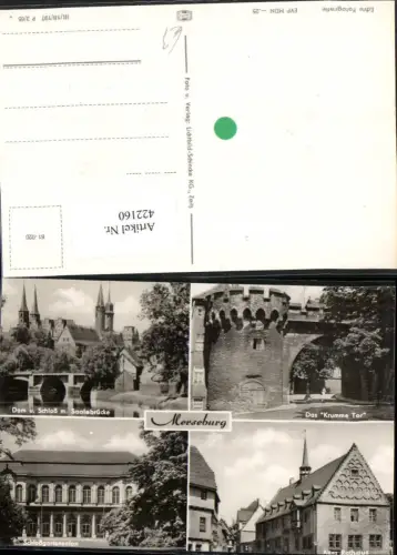 422160,Merseburg Dom Kirche Schloss Brücke Altes Rathaus Tor Mehrbildkarte