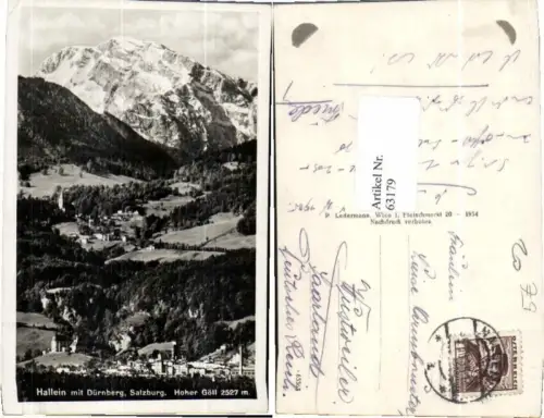 63179,Hallein m. Dürrnberg Hoher Göll
