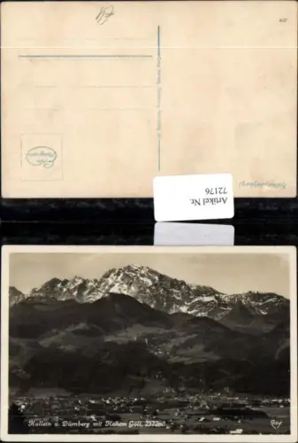 72176,Hallein u. Dürnberg mit Hohen Göll