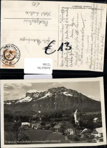 72186,St. Jakob am Thurn bei Hallein mit Untersberg Orstansicht