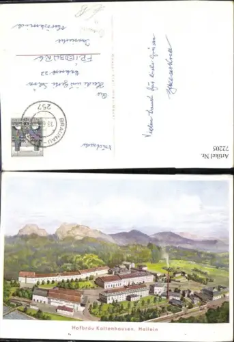 72205,Hofbräu Kaltenhausen Hallein Brauerei Künstlerkarte