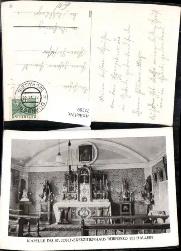 72209,Kapelle des St. Josef Exerzitienhaus Dürnberg bei Hallein Altar