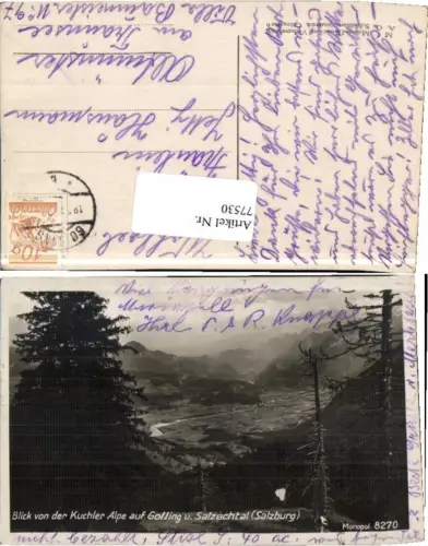 77530,Kuchler Alpe bei Golling Salzachtal 1928