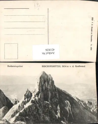 421826,Bischofsmütze von d. Großwand b. Annaberg-Lungötz pub F. E. Brandt 4956